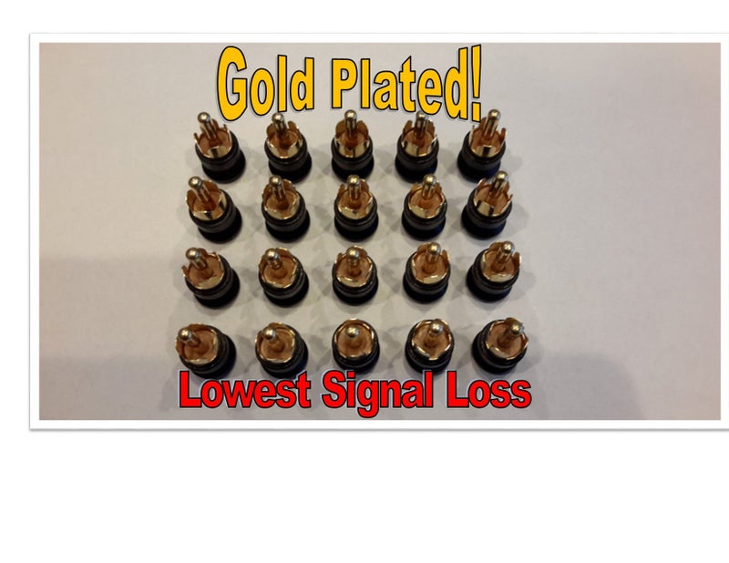 Traktronix 20 pcs Gold RCA SHORTING CAPS - Noise Stopper Gold Plated Cap Dust Protector RCA Input Plug - Image 4
